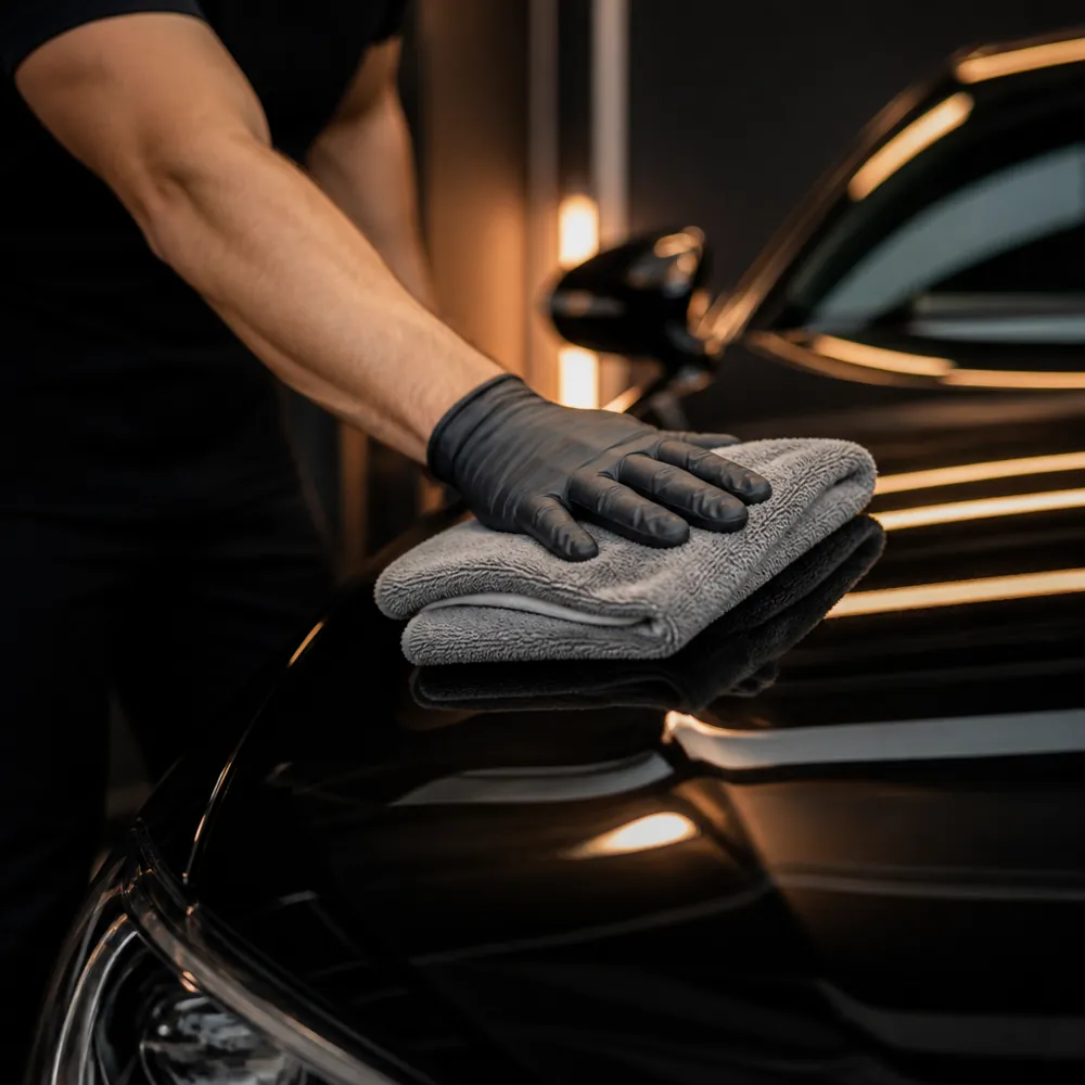 Hand-applying a wax finish by hand